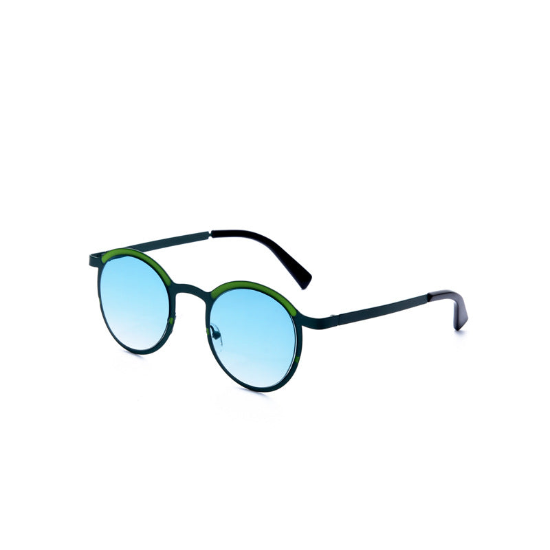 Wholesale Stainless Steel Color Matching PC Sunglasses