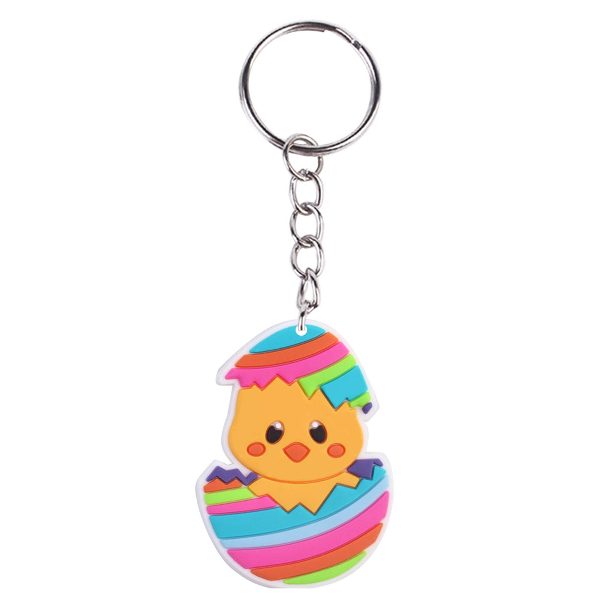 Wholesale 10pcs Easter Egg Pvc Keychain
