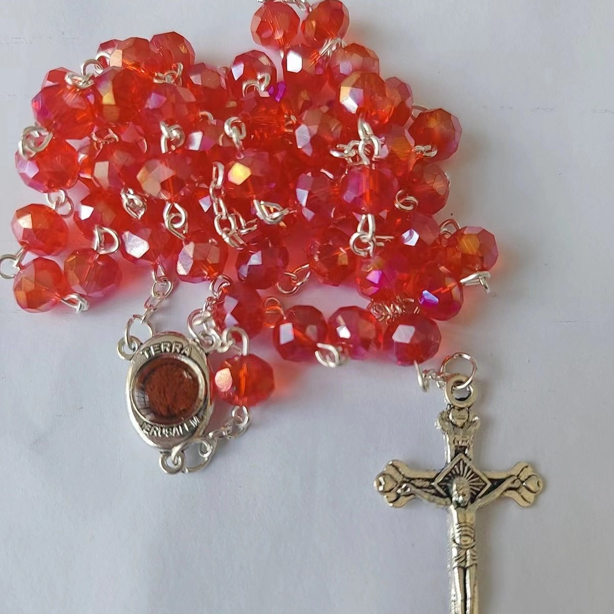 Wholesale 10pcs/pack Crystal Bead Cross Necklace Sweater Chain