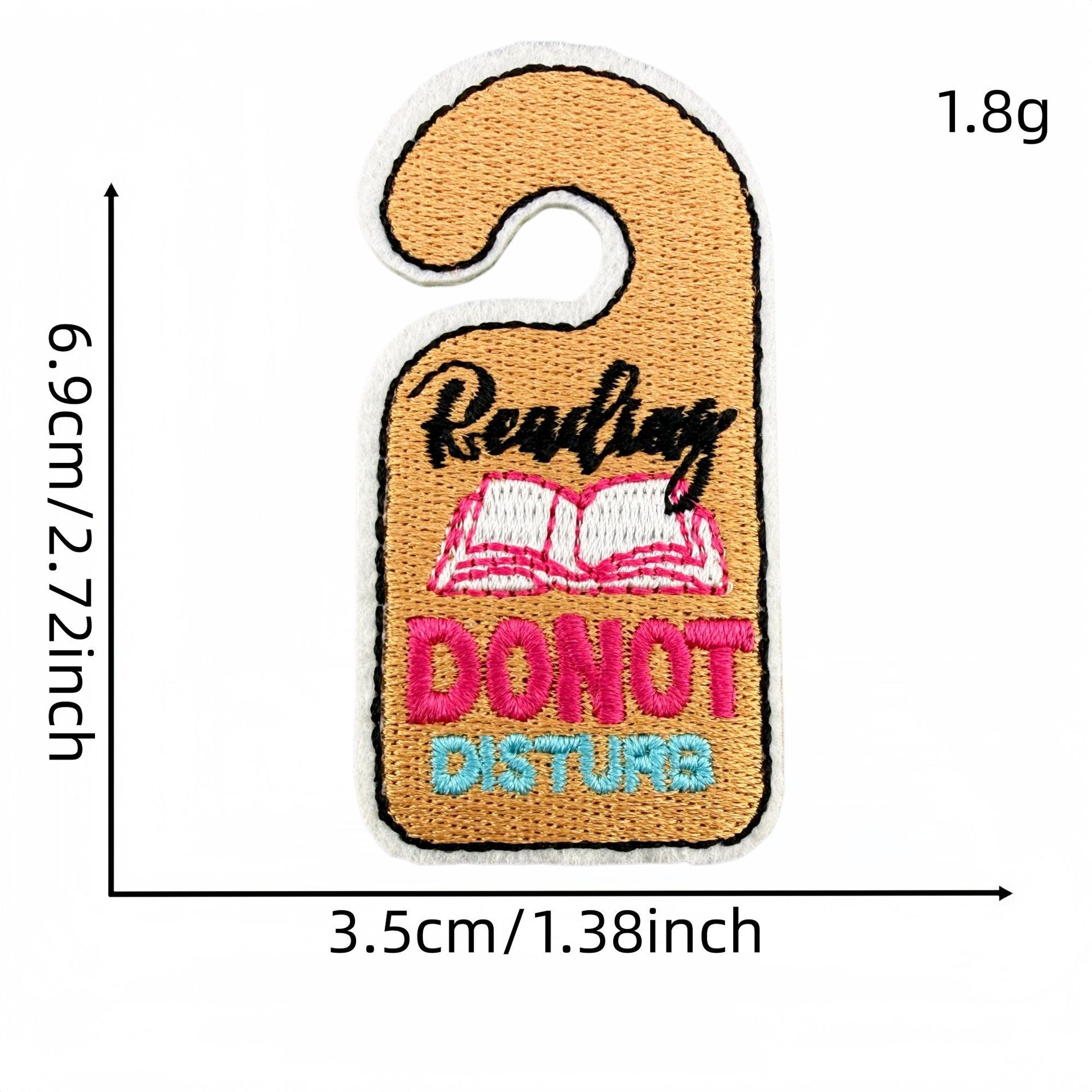 Wholesale Pink Reading Theme Embroidered Patches Book Decorative Stickers 15Pcs For Clothes Bags DIY Gift Boutique Resale