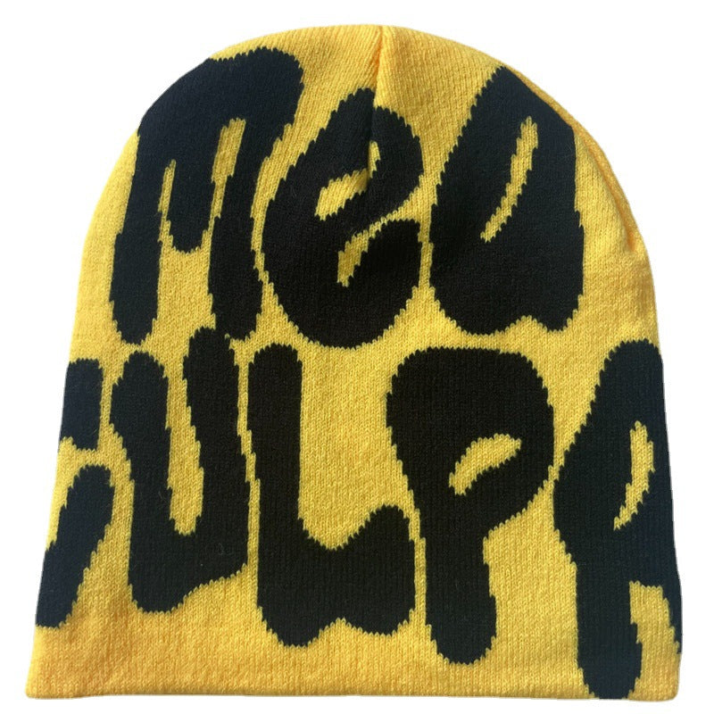 Wholesale Knitted Letter Embroidery Vintage Wool Autumn and Winter Warm Hat