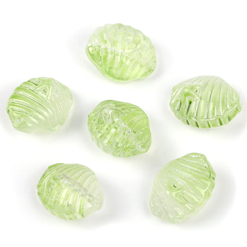 Wholesale 100pcs Three-dimensional Double-sided Starfish Glass Beads Transparent Horizontal Hole Diy Bracelet Beads