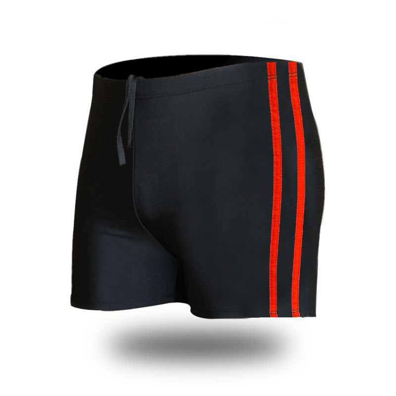 Wholesale Men's Plus Size Simple Colorblock Stripe Swimwear
