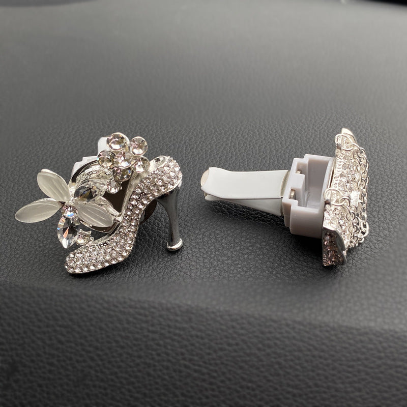 Wholesale Alloy Crystal Shoe Bag Car Aromatherapy Accessories
