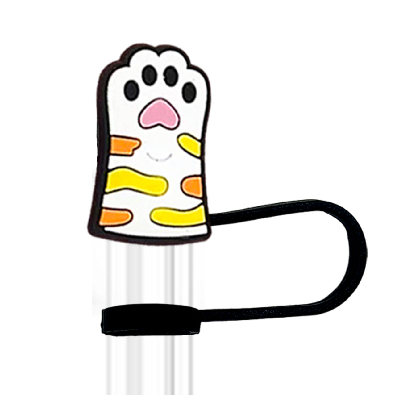 Wholesale 10pcs PVC 10mm Cute Cat Animal Straw Cover Cup Decoration