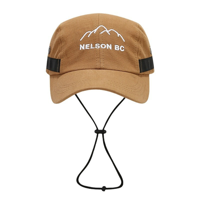 Wholesale Mountain Letter Embroidery Quick Dry Baseball Cap with Windproof Rope
