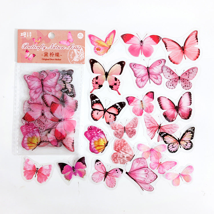 Wholesale Butterfly Nature Series Retro Art Handheld Small Size Collage