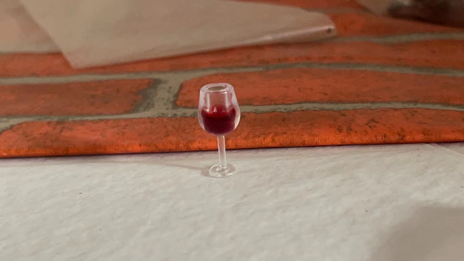 Wholesale 1:12 miniature food play small bottle diy resin accessories red wine goblet simulation mini drink small wine bottle