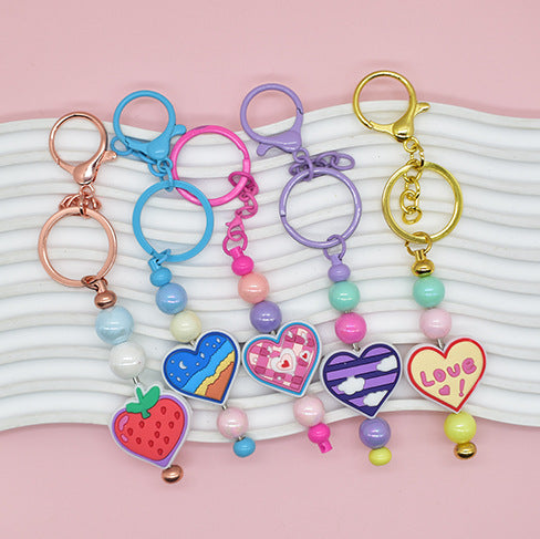 Wholesale Random 100pcs Valentine' s Day Love Heart Cartoon Focal Beads
