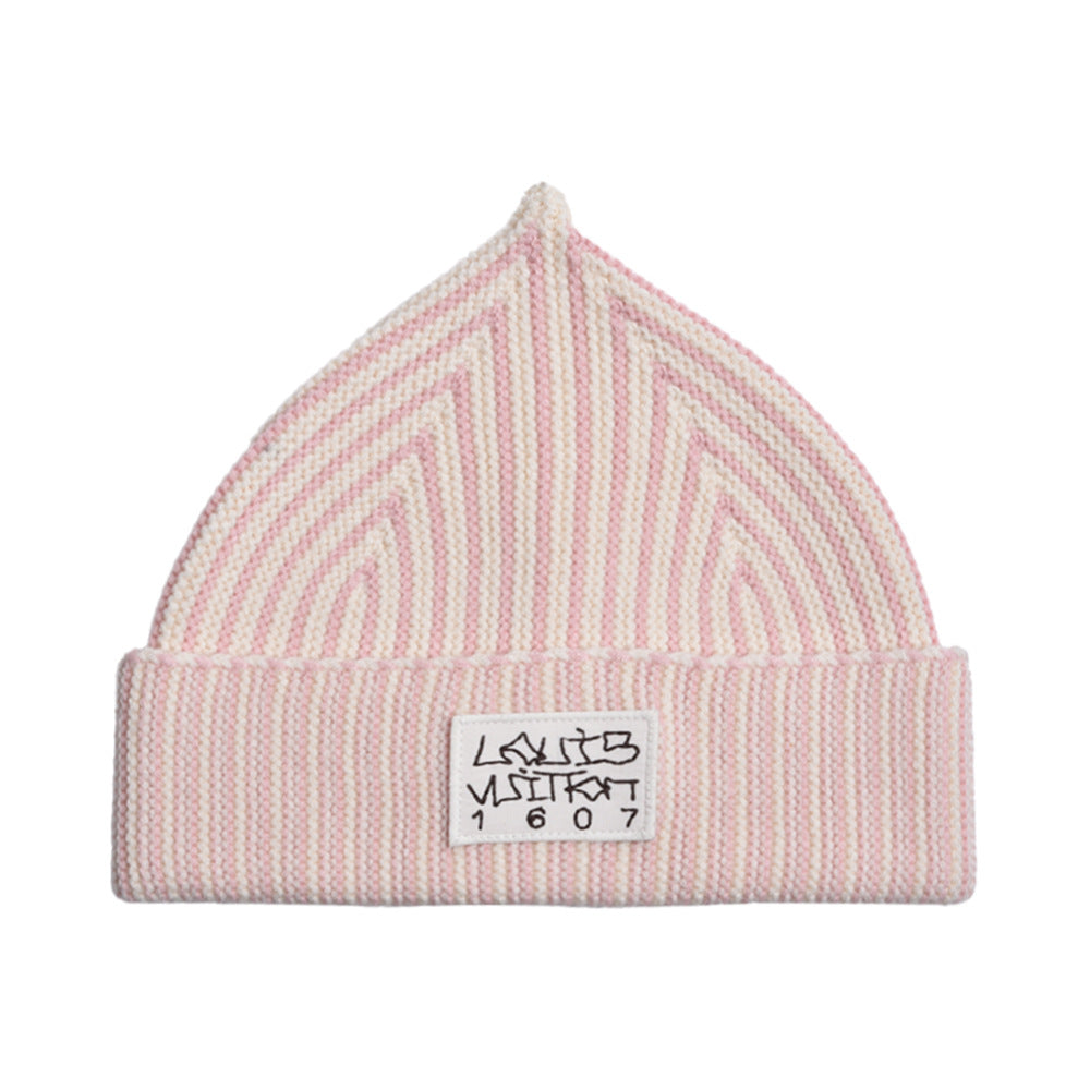 Wholesale Striped Knitted Hat Autumn and Winter Warm Windproof Woolen Hat