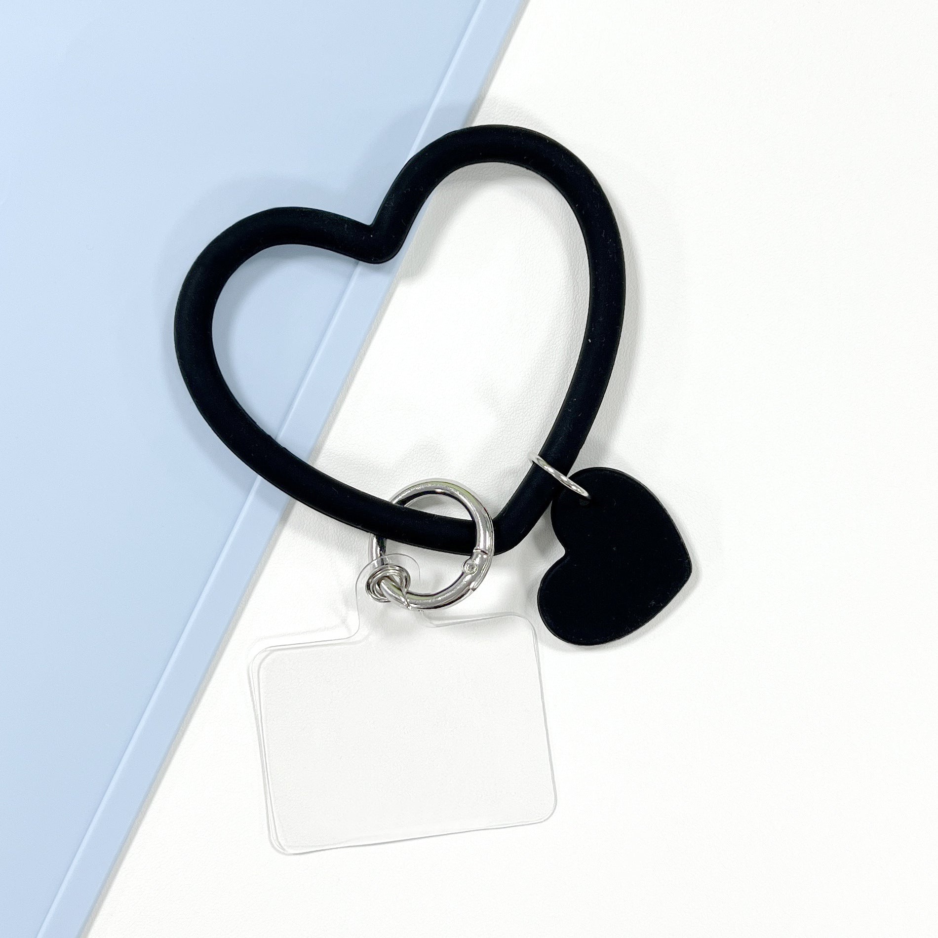 Wholesale Mobile Phone Anti-loss Silicone Heart-shaped Hanging Ring Key Chain