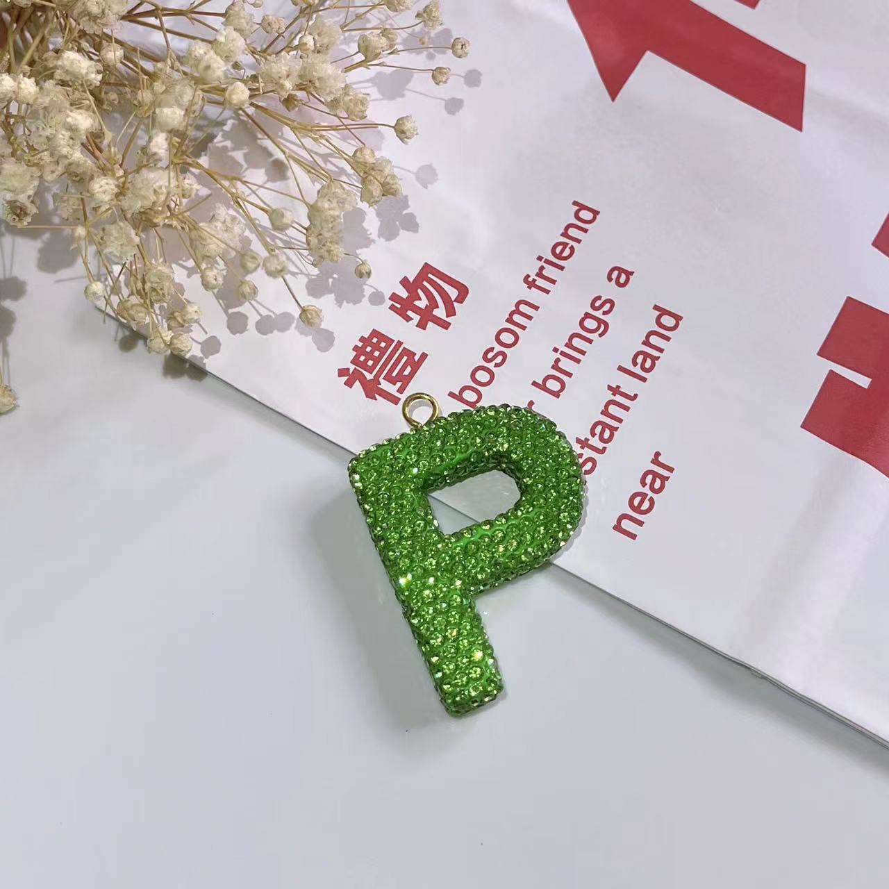 Wholesale Optional Color Letter Car Keychains