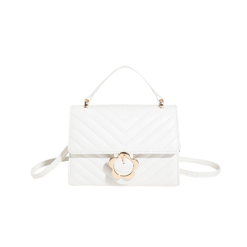 Wholesale Simple Pink PU Handbag Versatile One Shoulder Crossbody Bag