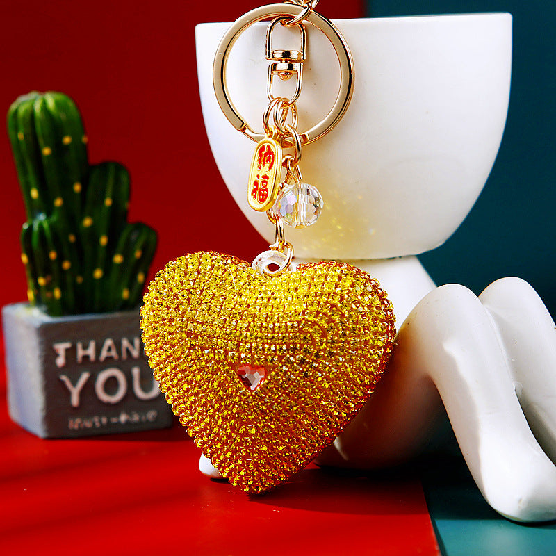 Wholesale Diamond Love Metal Keychain