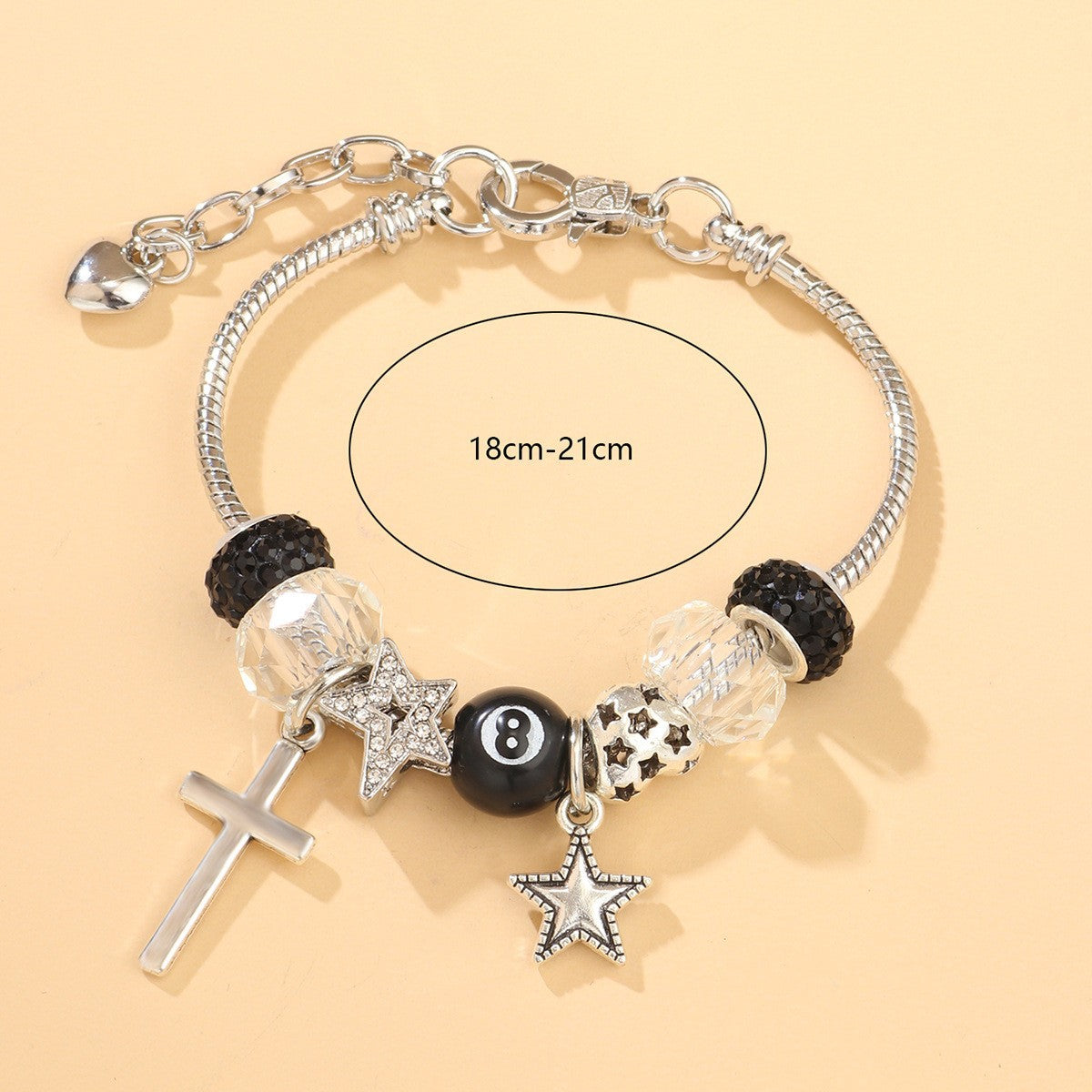 Wholesale DIY Blue Devil Eye Glass Diamond Star Bracelet
