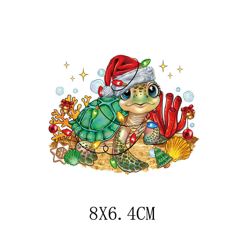 Wholesale Cartoon Christmas tree letter heat transfer   UV DTF Ready to Press Transfers Wraps