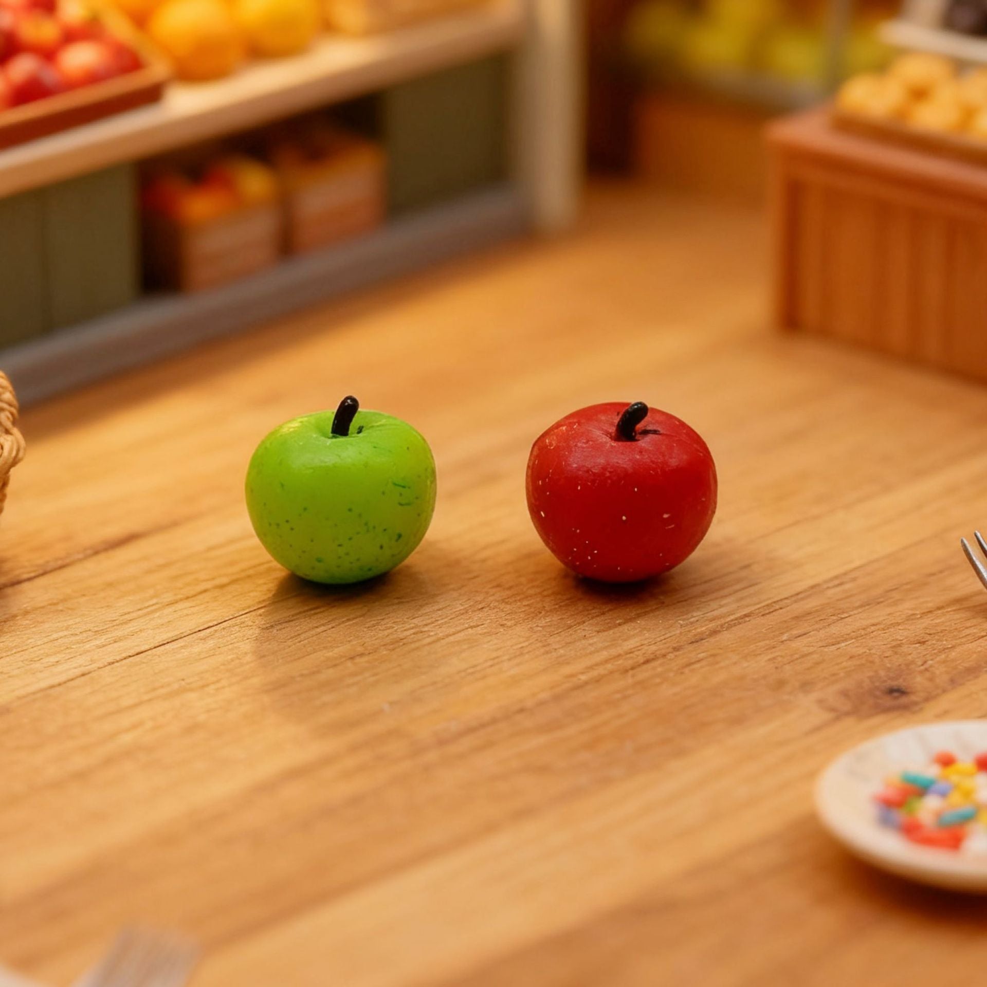Wholesale 10pcs Mini Apple Miniature Food Toy Fruit  Ornaments  Doll Accessories