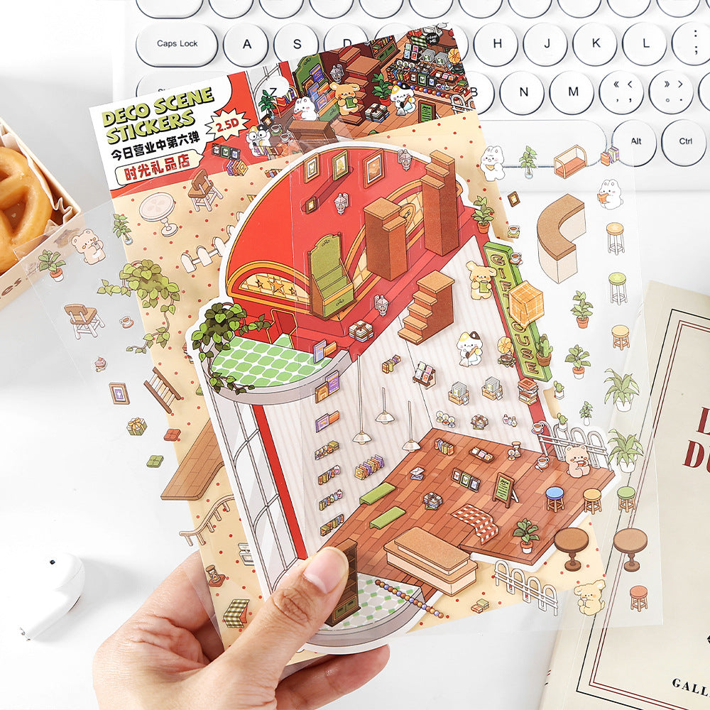 Wholesale Today' s sixth series of PET stickers for landscape DIY stickers