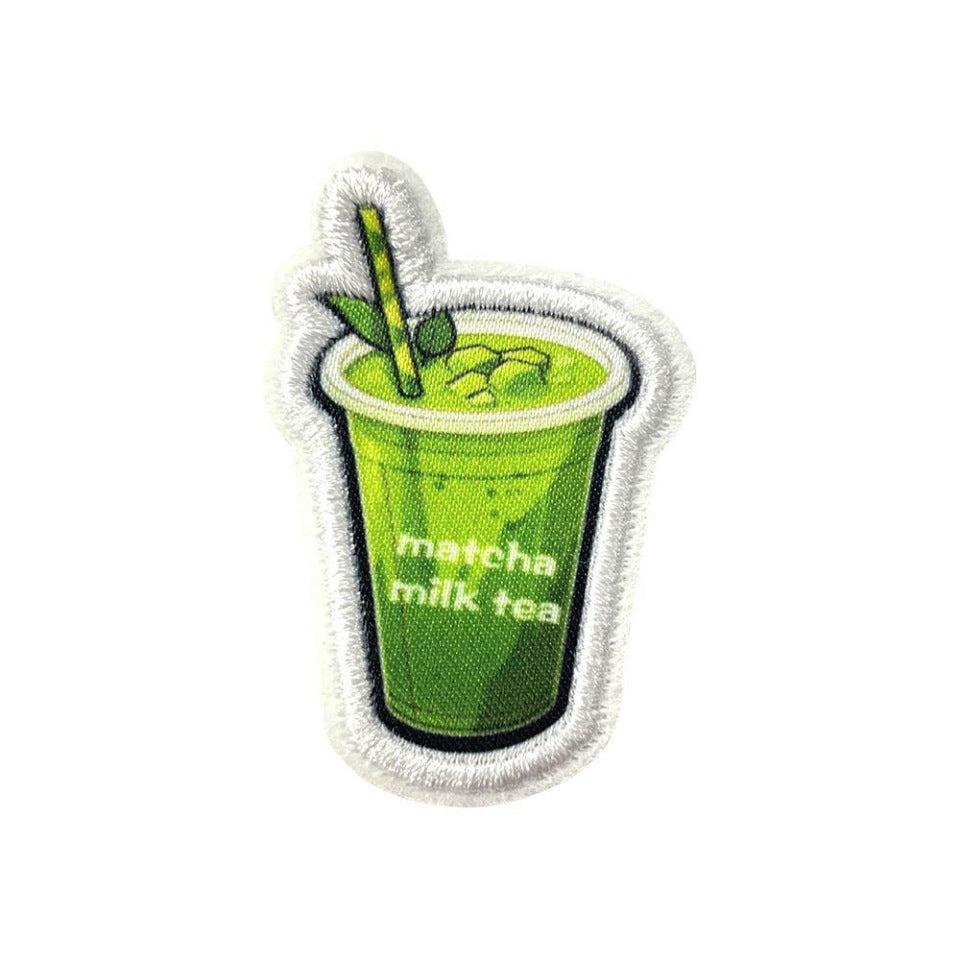 Wholesale Cute Food Embroidered Patch For Clothes Milk Tea Cake Snack Applique Fashion Accessory For DIY Decor