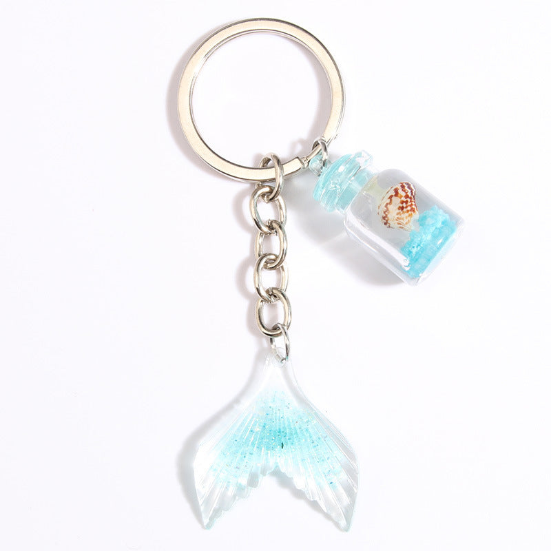 Wholesale Zinc Alloy Gradient Mermaid Keychain