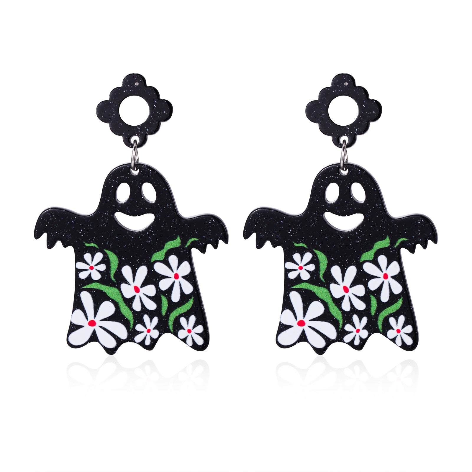 Wholesale  Acrylic Pumpkin Ghost Skull Drop Earrings For Women Party Wear Jewelry Accessory Gift Boutique Resale