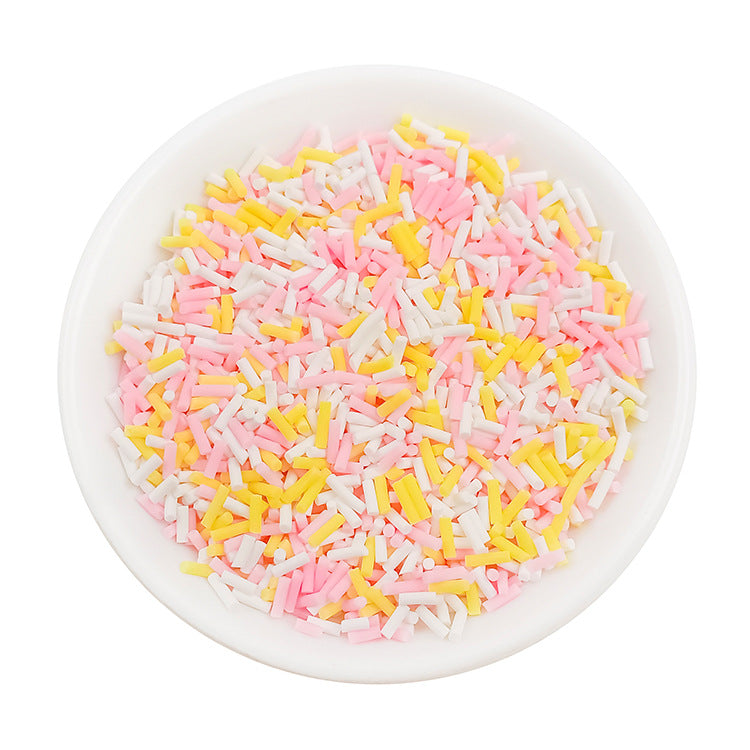 Wholesale Simulation soft clay long strip sugar granules 50 grams chocolate handmade materials