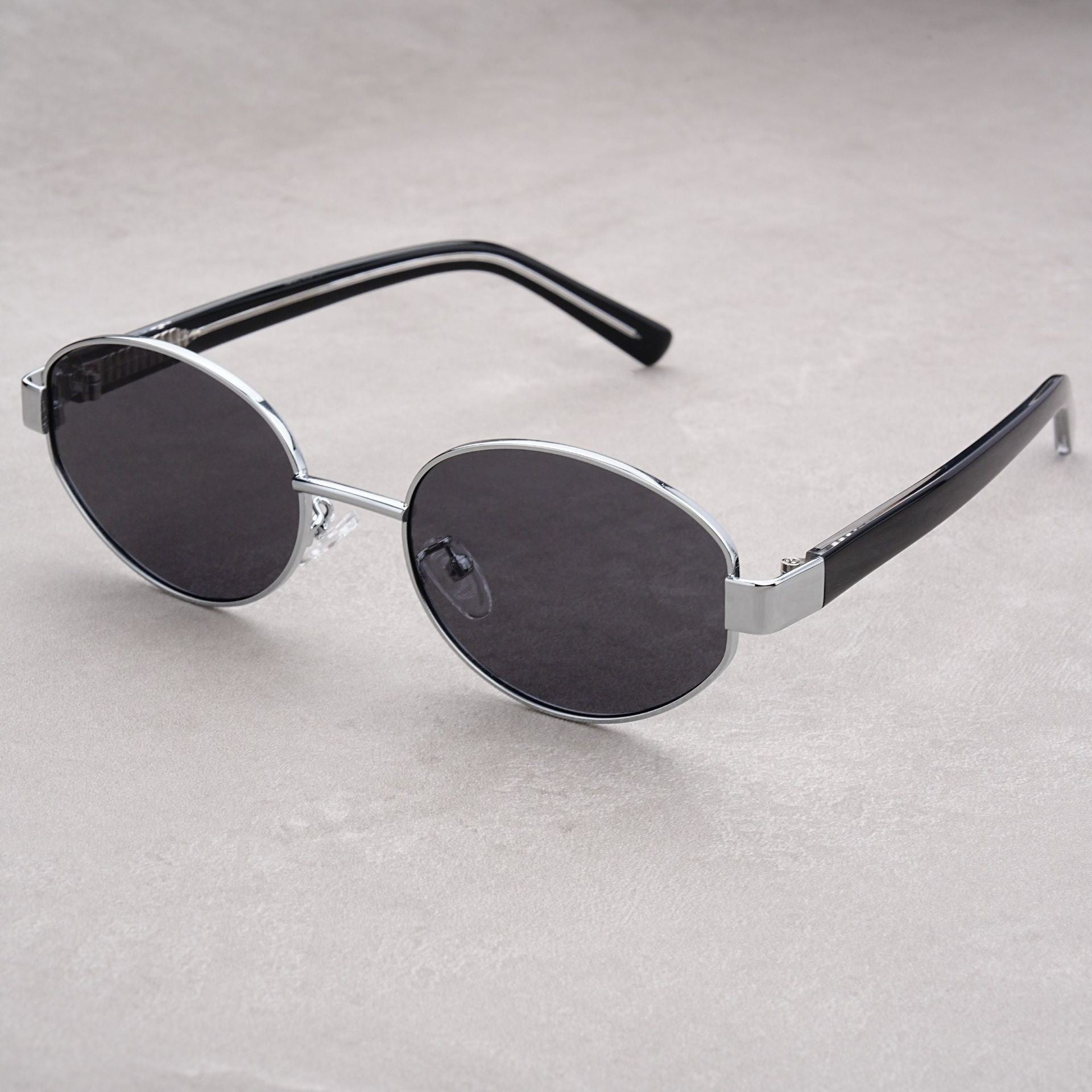 Wholesale Retro texture thick legs plate insert legs elliptical polarized UV protection sunglasses