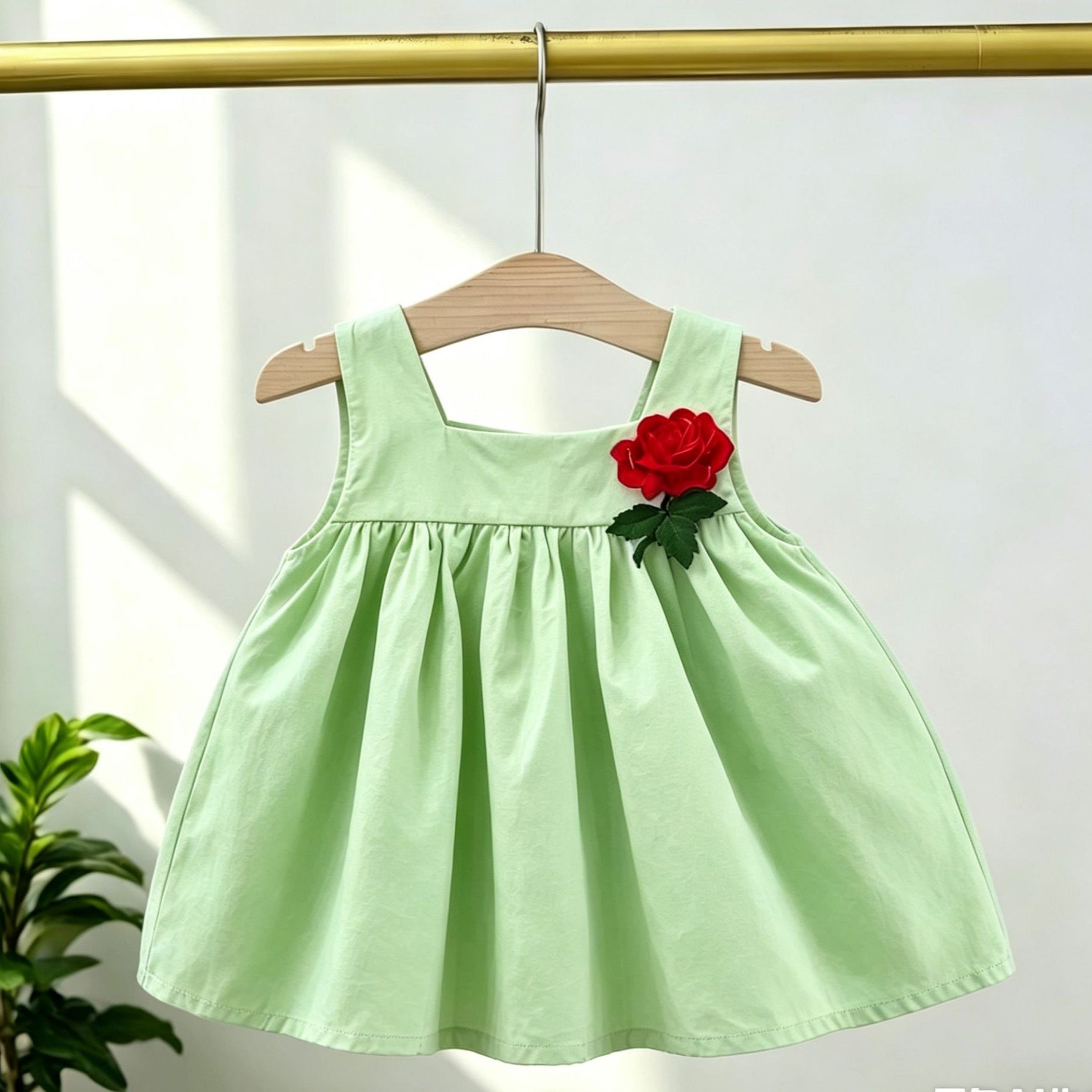Wholesale Cotton Toddler Girl Dress Embroidery Summer Print Stylish Resale