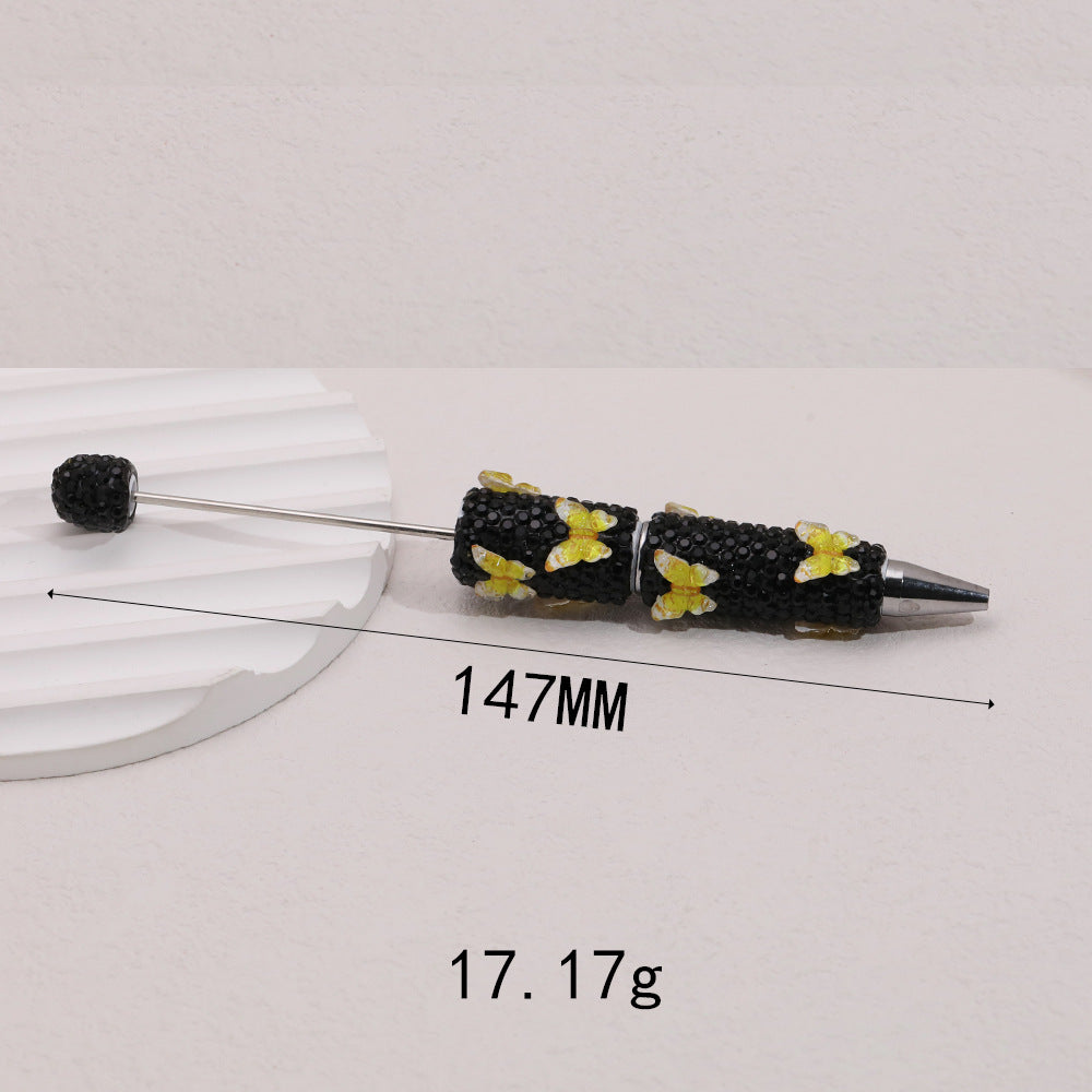 Wholesale  5pcs Butterfly Soft Clay Full Diamond Fancy Beadable Pens