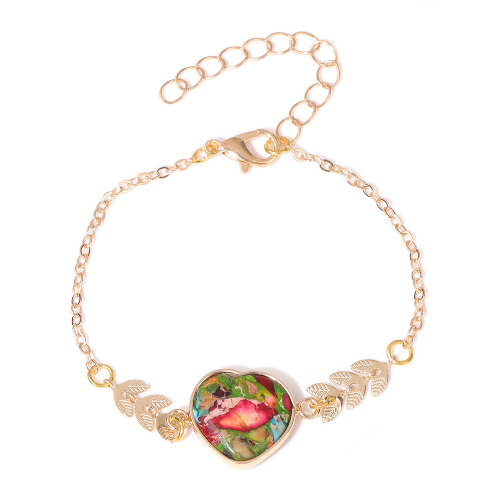 Wholesale Natural Stones Love Alloy Bracelet