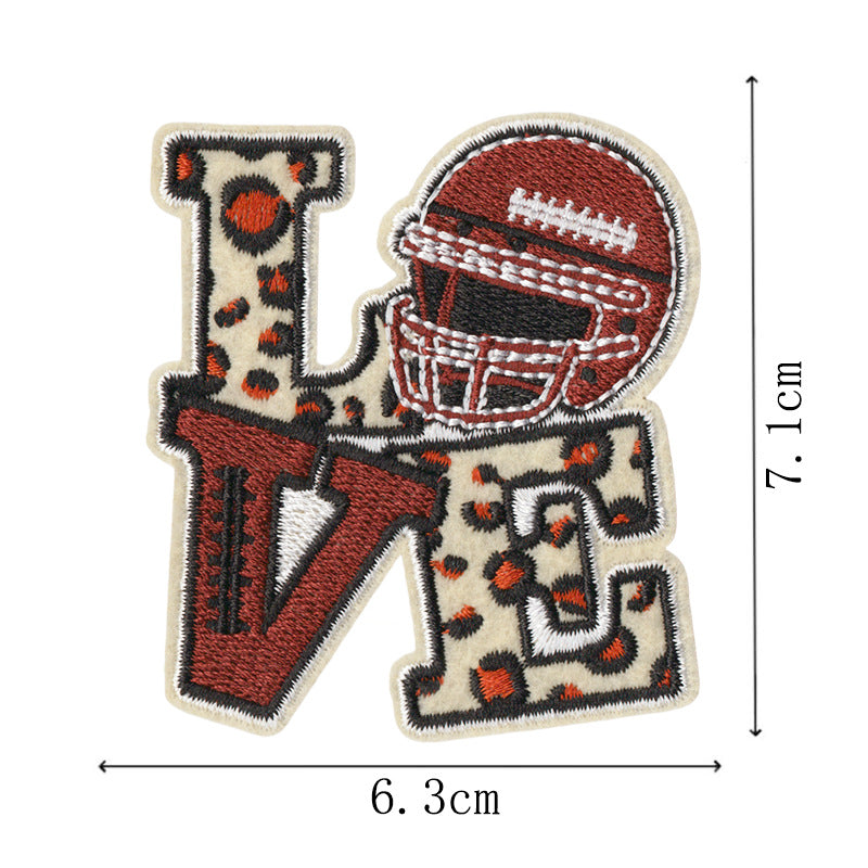 Wholesale Cartoon football embroidery DIY Patches