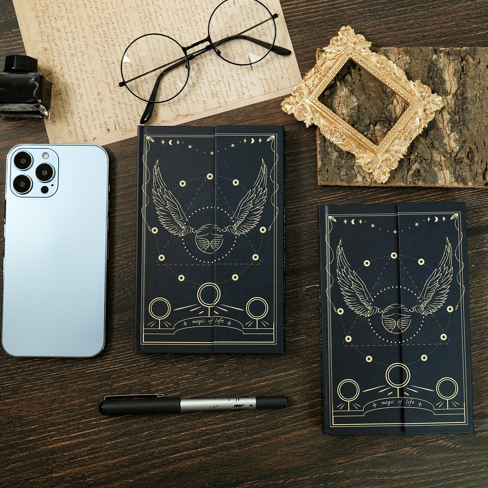 Wholesale Magic Snitch Series Retro Printed Hard Cover Magnetic Notebook