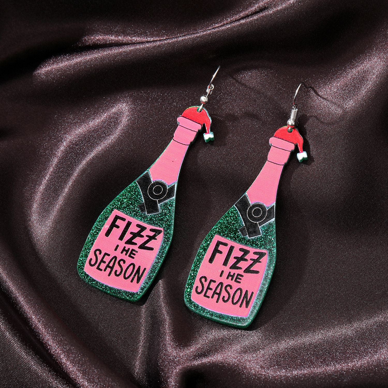 Wholesale 5pcs/pack Cartoon Acrylic Christmas Earrings Snowman Earrings