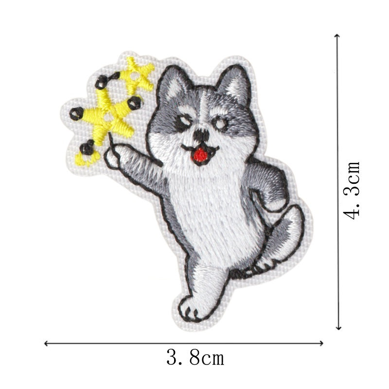 Wholesale Chic Embroidered Iron On Dog Patches 11 Piece Set Funny Dog Designs For Hats Bags DIY Crafts Boutique Resale