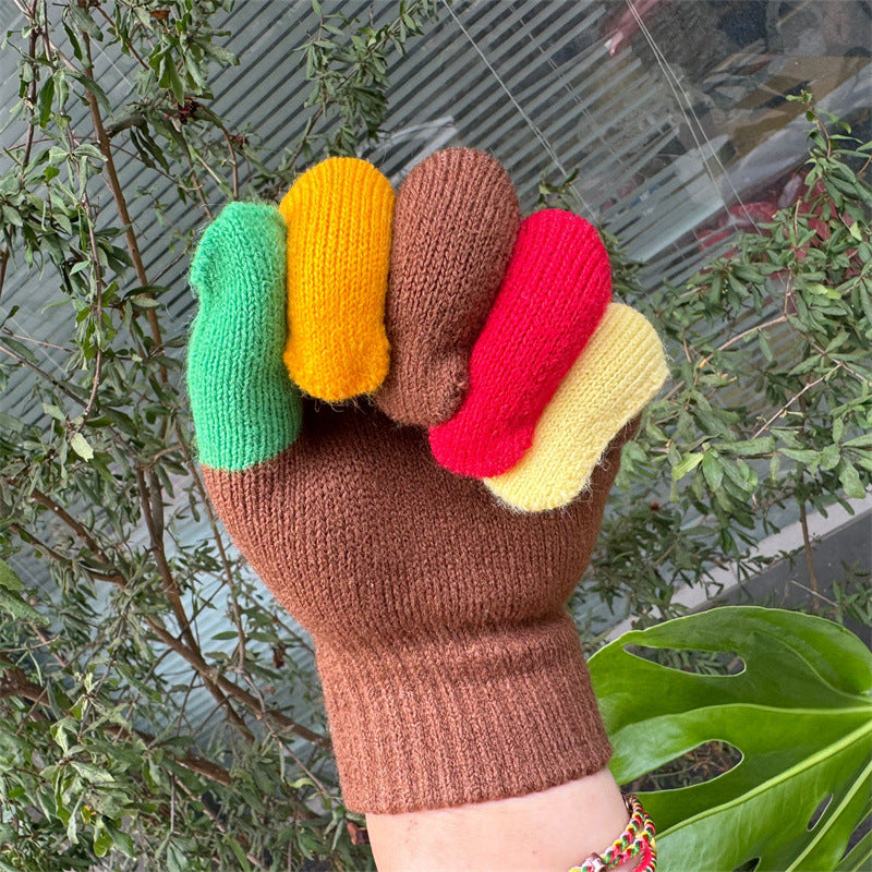 Wholesale Hand-knitted Thanksgiving Turkey Mittens