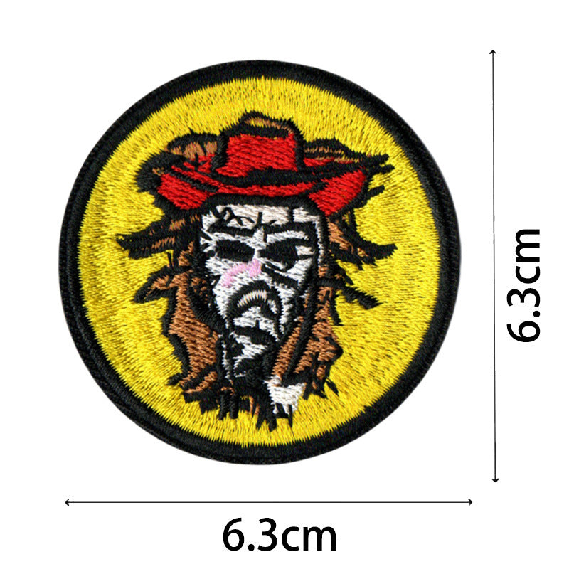Wholesale Chic Pirate Embroidered Patch Set 9 Round Badges For Coats And Bags Fashion Accessory For DIY