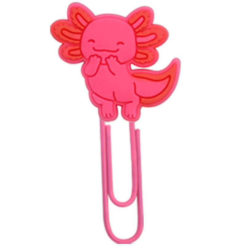 Wholesale Random 50pcs Cartoon Ocean Salamander Animal Paperclip Bookmark