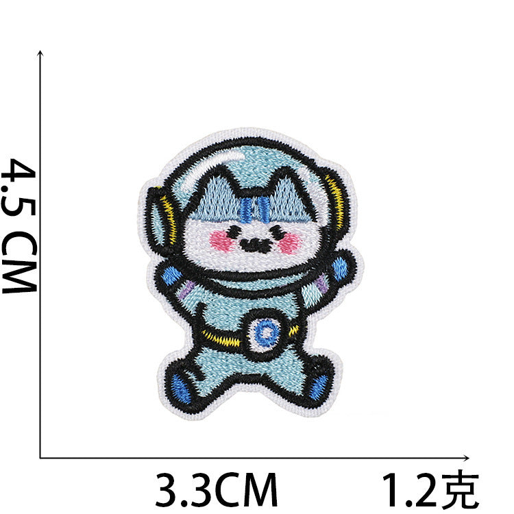 Wholesale 41 Piece Space Rabbit Embroidered Patches Set With Astronaut And Star Designs DIY Clothing Decoration Boutique Craft Supply