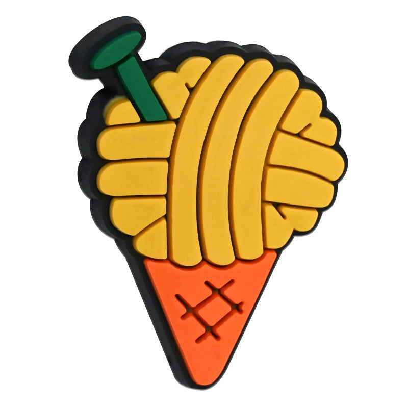 Wholesale Random 100pcs  Creative cartoon wool animal soft glue beads