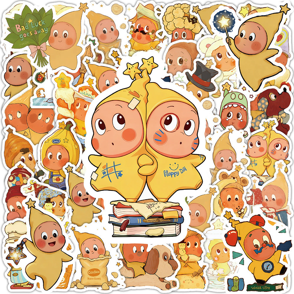 Wholesale 50 Cute Cartoon Star People Waterproof Vinyl Stickers   OLY Exclusive