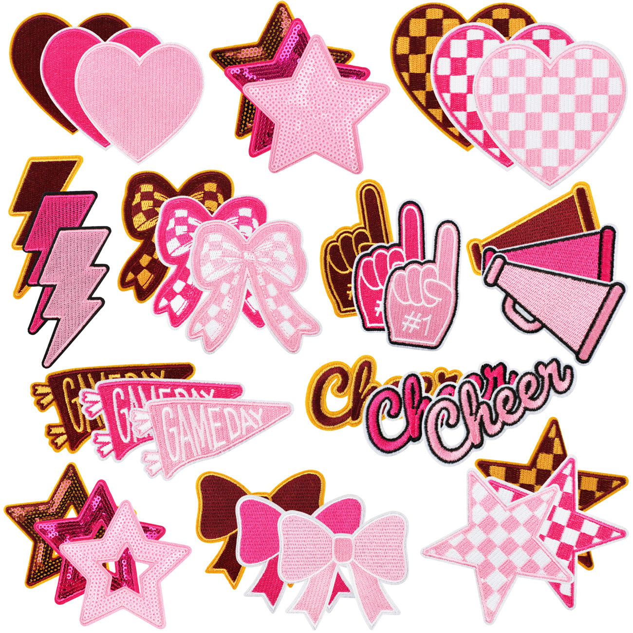 Wholesale Game Day Embroidery Patch Iron On Applique For Clothing Jeans Backpack Decoration DIY Craft Supply Fashion Accessory Gift Boutique Resale
