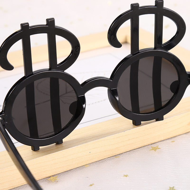 Wholesale Trendy Dollar Sign Sunglasses PC Material Party Photo Prop Gift