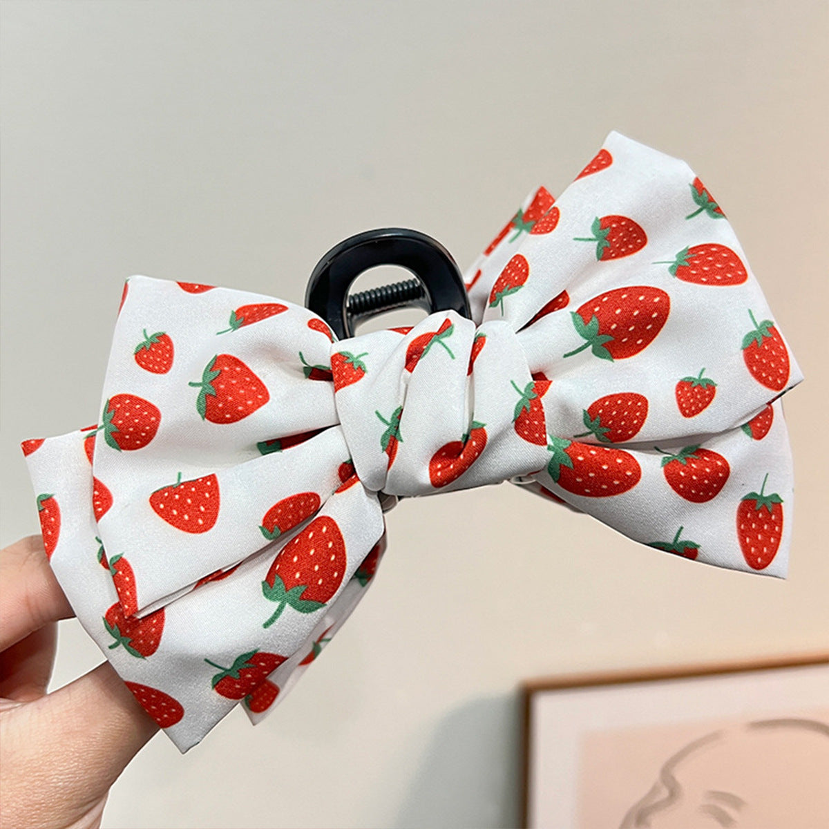 Wholesale cherry strawberry print hairpin shark clip