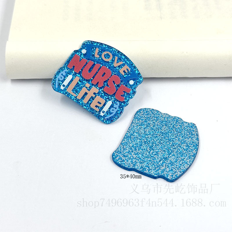 Wholesale 50pcs Loose Powder Cartoon Cartoon Organ Acrylic DIY Patch Accessories