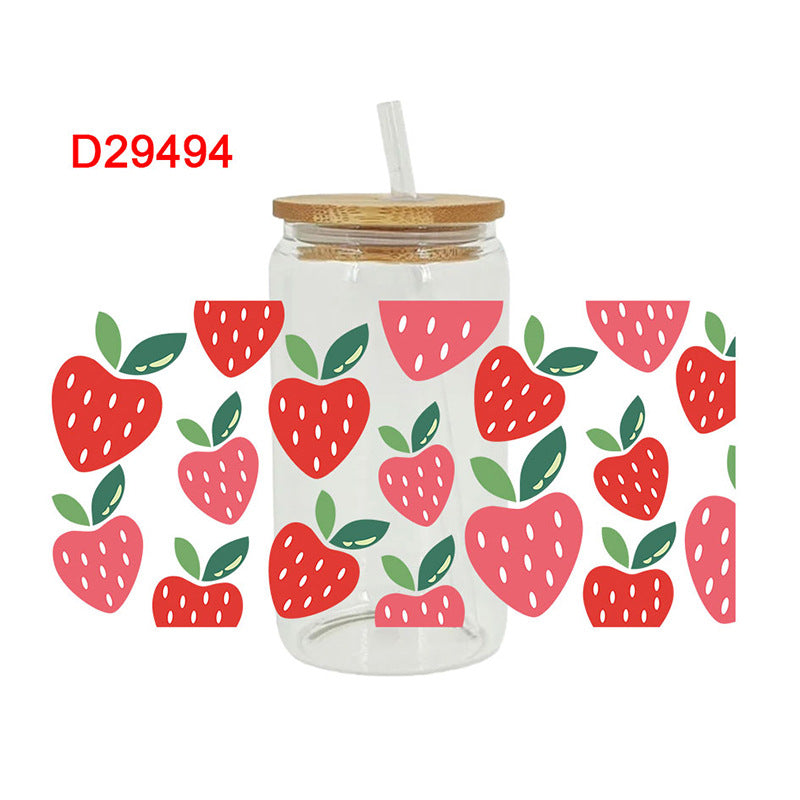 Wholesale Colorful Fruits 16oz Cup UV DTF Wrap