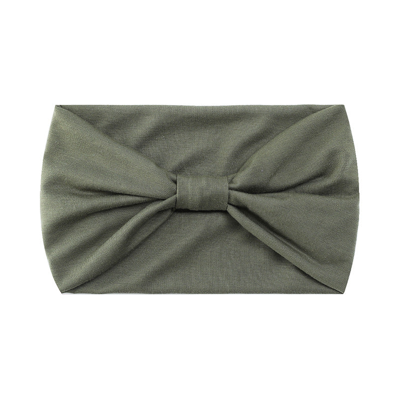 Wholesale Solid color elastic wide brim yoga sweat-absorbent headband