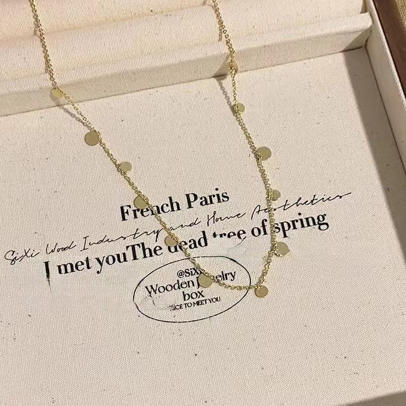 Wholesale Retro star double layer necklace clavicle chain