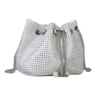Wholesale Rhinestone Bag Chain Full Rhinestone Bucket Bag Shoulder Bag