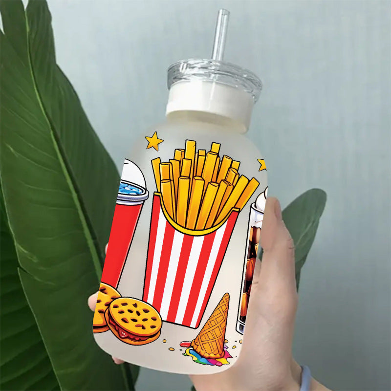 Wholesale Ice cream and french fries beverage 16oz Cup UV DTF Wraps