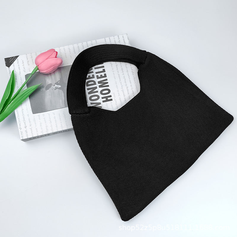 Wholesale Small solid color diamond woven bag, waffle texture knitted bag, checkerboard shoulder bag